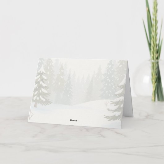 Cartes Pour Fêtes Annuelles Winter Woodland Merry Christmas Forest Animals (Dos)