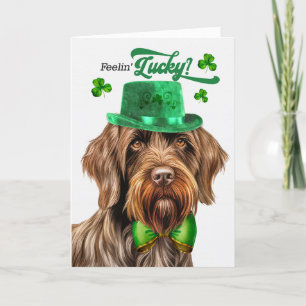 Cartes Pour Fêtes Annuelles Wirehair Pointing Griffon Lucky St Patrick's Day