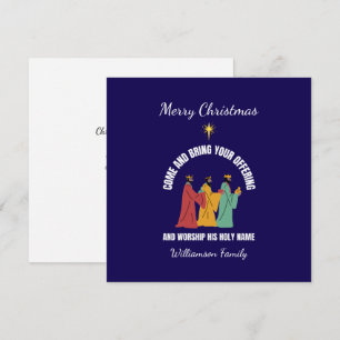 Cartes Pour Fêtes Annuelles Wise Men APPORTEZ VOTRE OFFRE Noël chrétien