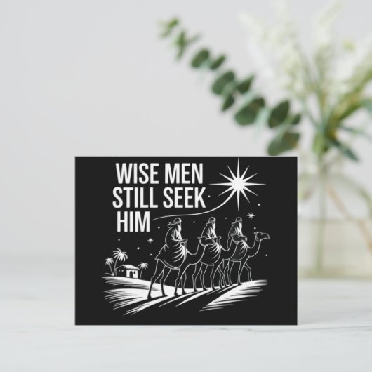 Cartes Pour Fêtes Annuelles Wise Men Still Seek Him Christian Christmas Jésus (Debout devant)