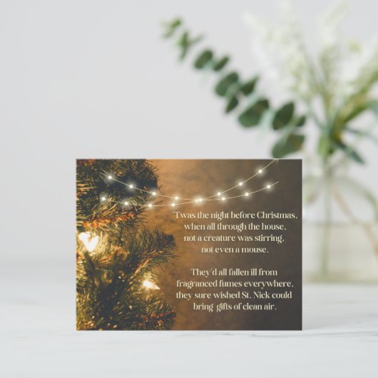 Cartes Pour Fêtes Annuelles Wish for Clean Air (Debout devant)