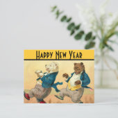 Cartes Pour Fêtes Annuelles Wishes de Dancing Bears (Debout devant)