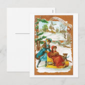 Cartes Pour Fêtes Annuelles Wishes You a Merry Christmas (Devant / Derrière)