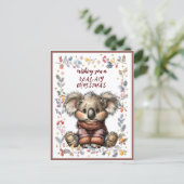 Cartes Pour Fêtes Annuelles Wishing You A Merry KOAL-ATY Christmas (Debout devant)