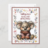 Cartes Pour Fêtes Annuelles Wishing You A Merry KOAL-ATY Christmas (Devant / Derrière)