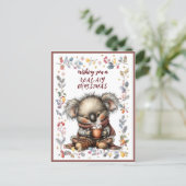 Cartes Pour Fêtes Annuelles Wishing You A Merry KOAL-ATY Christmas (Debout devant)