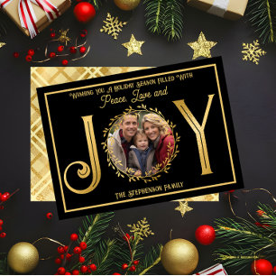 Cartes Pour Fêtes Annuelles Wishing You Holiday Season Peace Love and Jove