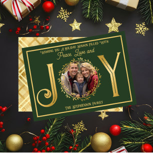 Cartes Pour Fêtes Annuelles Wishing You Holiday Season Peace Love and Jove