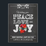Cartes Pour Fêtes Annuelles Wishing you peace love and Joy<br><div class="desc">Wishing you peace love and Joy</div>