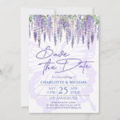 Cartes Pour Fêtes Annuelles Wisteria Summer Garden Wedding Enregistrer la cart (Devant)