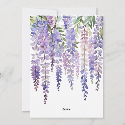 Cartes Pour Fêtes Annuelles Wisteria Summer Garden Wedding Enregistrer la cart (Dos)