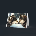 Cartes Pour Fêtes Annuelles Wolves Wolf Snow Winter<br><div class="desc"></div>