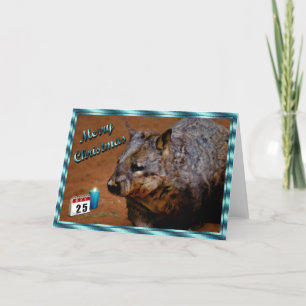 Cartes Pour Fêtes Annuelles WOMBAT Xmas animal