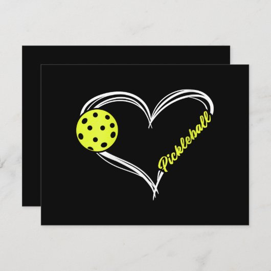 Cartes Pour Fêtes Annuelles Womens Love Pickleball - mignon match de picklebal (Devant / Derrière)