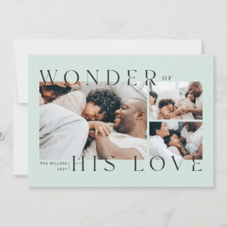 Cartes Pour Fêtes Annuelles Wonder of His Love Christmas Card