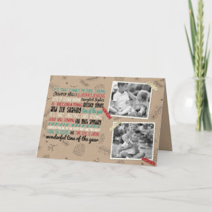 Cartes Pour Fêtes Annuelles Wonderful Holiday Chaos Two Photo Greeting