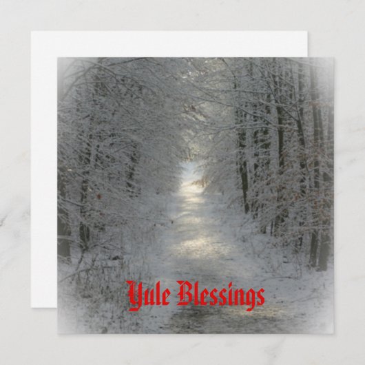 Cartes Pour Fêtes Annuelles Wonderland Yule/Winter Solstice (Devant / Derrière)