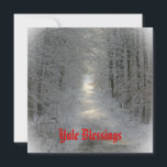 Cartes Pour Fêtes Annuelles Wonderland Yule/Winter Solstice<br><div class="desc">Un passage à travers les bois,  recouvert de neige,  orne ces cartes postales de Noël Yule/Winter Solstice. La clairière à travers la forêt symbolise le retour de la lumière après l'obscurité de l'hiver</div>