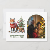 Cartes Pour Fêtes Annuelles Woodland Fox Cozy Forest Christmas Magic Photo (Devant)