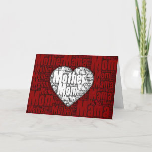 Cartes Pour Fêtes Annuelles Word Art : Valentine pour mère