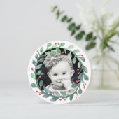 Cartes Pour Fêtes Annuelles Wreath aquarelle | Noël (Debout devant)