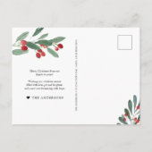 Cartes Pour Fêtes Annuelles Wreath | Collage photo rustique (Dos)