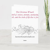 Cartes Pour Fêtes Annuelles Wreath de Noël (Dos)