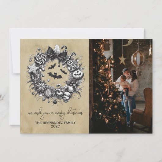 Cartes Pour Fêtes Annuelles Wreath déplaisante (Devant)