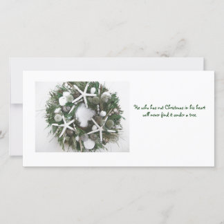 Cartes Pour Fêtes Annuelles Wreath Shell de Noël