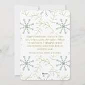 Cartes Pour Fêtes Annuelles Wreath vert Boho Sage Green Eucalyptus (Dos)