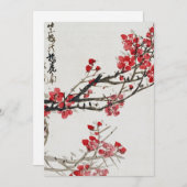 Cartes Pour Fêtes Annuelles Wu Changshi - Fleurs de prunes (Devant / Derrière)