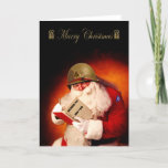 Cartes Pour Fêtes Annuelles WWII Santa<br><div class="desc">Christmas is coming,  and for all fans of the Second World War,  here is a nice greeting card,  with the darling of Christmas "ready to fight" to bring all the gifts... .</div>