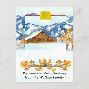 Cartes Pour Fêtes Annuelles Wyoming Noël Salutations Ferme Personnalisé