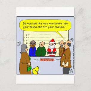 Cartes Pour Fêtes Annuelles x27 Père Noël est entré dans votre maison dessin a