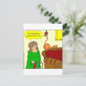 Cartes Pour Fêtes Annuelles x55 Cat butt mistletoe dessin de Noël (Debout devant)