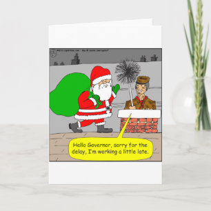 Cartes Pour Fêtes Annuelles x76 bonjour gouverneur père Noël dessin animé