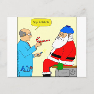 Cartes Pour Fêtes Annuelles x85 Père Noël disent ahhh Cartoon