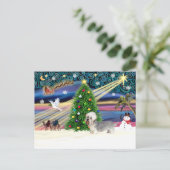 Cartes Pour Fêtes Annuelles Xmas Magic-Dandi Dinmont gris (Debout devant)