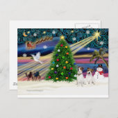 Cartes Pour Fêtes Annuelles Xmas Magic-Jack Russell Pair2 (Devant / Derrière)