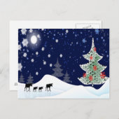 Cartes Pour Fêtes Annuelles Xmas Moose (Devant / Derrière)