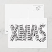 CARTES POUR FÊTES ANNUELLES XMAS MUSICAL (Devant / Derrière)