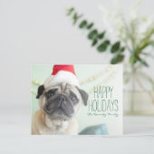 Cartes Pour Fêtes Annuelles Xmas Pug (Debout devant)