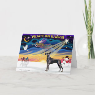 Cartes Pour Fêtes Annuelles Xmas Sunrise - Grand Danois Bleu