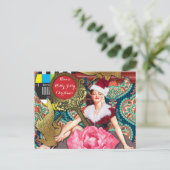 Cartes Pour Fêtes Annuelles Xmas vintage (Debout devant)