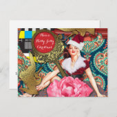 Cartes Pour Fêtes Annuelles Xmas vintage (Devant / Derrière)