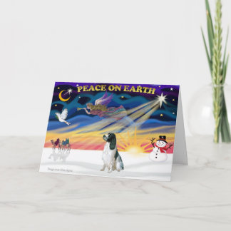 Cartes Pour Fêtes Annuelles XmasSunrise-EngSpringer-bw