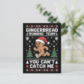 Cartes Pour Fêtes Annuelles Xmax Running Gingerbread Man Costume, Running Team (Debout devant)