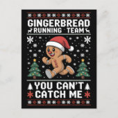 Cartes Pour Fêtes Annuelles Xmax Running Gingerbread Man Costume, Running Team (Devant)