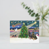 Cartes Pour Fêtes Annuelles Xms Magic-2 ROTTWEILERS (Debout devant)