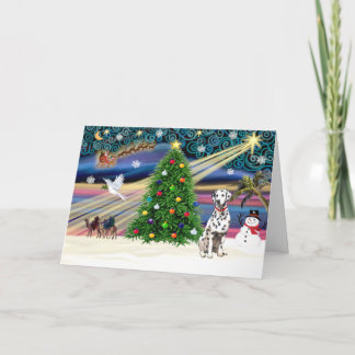 Cartes Pour Fêtes Annuelles XmsMagic-Dalmatien